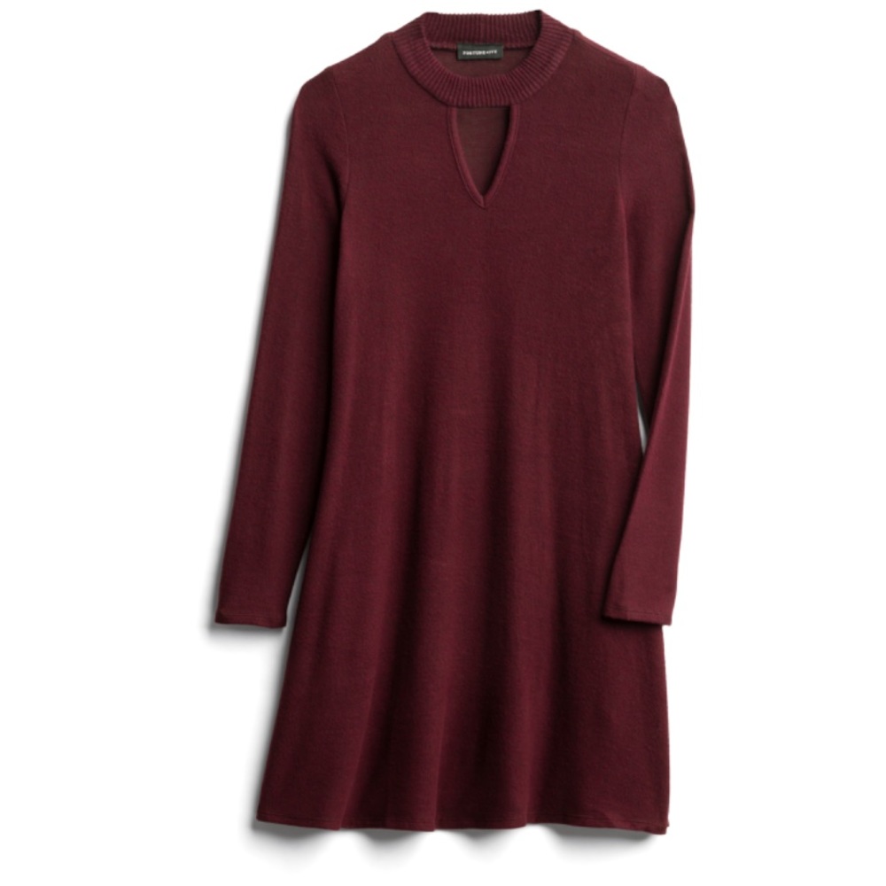Fortune + Ivy Caressa Keyhole Hacci Knit Dress